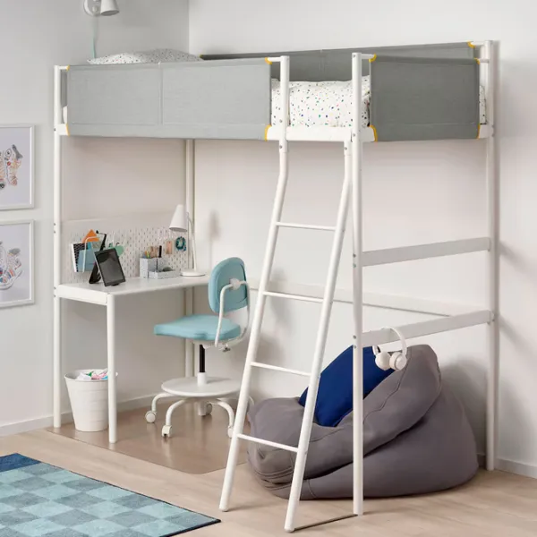 Masă de birou Ikea Vitval Metal/ White photo 5