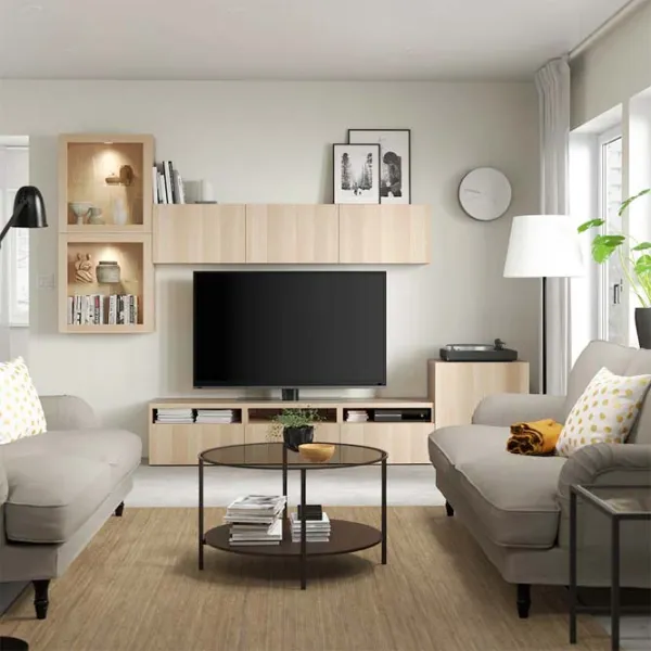 Living Ikea Besta Modulară / Stejar alb photo 2 Living Ikea Besta Modulară / Stejar alb photo 2