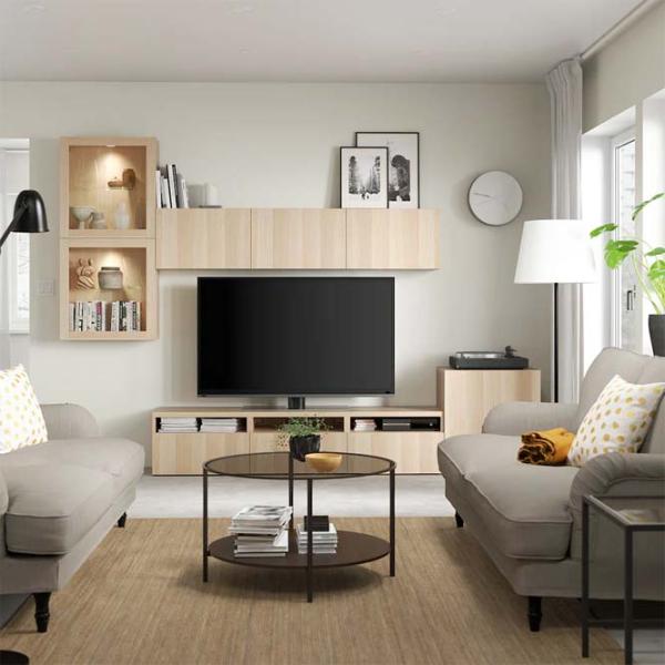 Living Ikea Besta Modulară / Stejar alb photo 2 Living Ikea Besta Modulară / Stejar alb photo 2