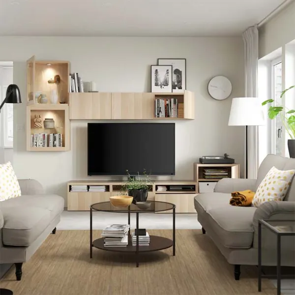 Living Ikea Besta Modulară / Stejar alb photo 3 Living Ikea Besta Modulară / Stejar alb photo 3
