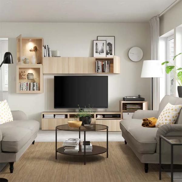 Living Ikea Besta Modulară / Stejar alb photo 3 Living Ikea Besta Modulară / Stejar alb photo 3