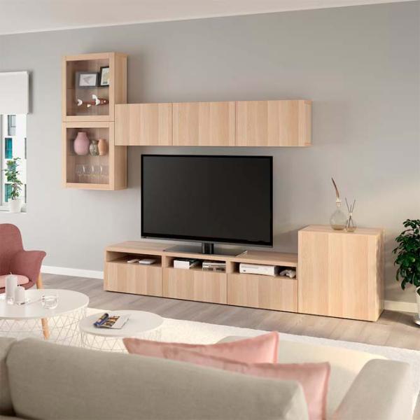 Living Ikea Besta Modulară / Stejar alb photo 6 Living Ikea Besta Modulară / Stejar alb photo 6