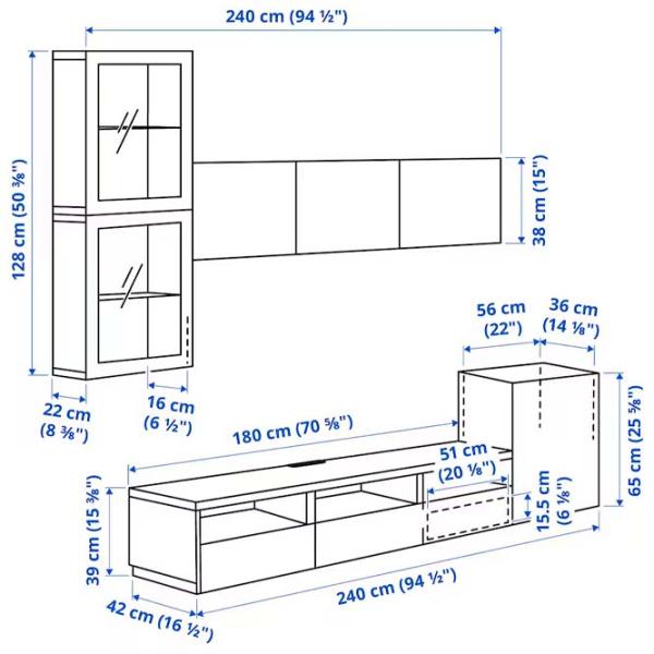 Living Ikea Besta Modulară / Stejar alb photo 10 Living Ikea Besta Modulară / Stejar alb photo 10