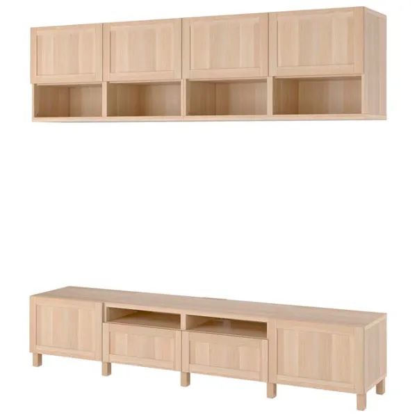 Гостиная Ikea Besta Модульная / Белый дуб photo 1