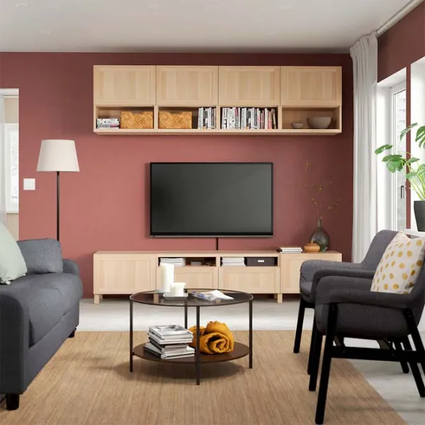 Гостиная Ikea Besta Модульная / Белый дуб photo 2