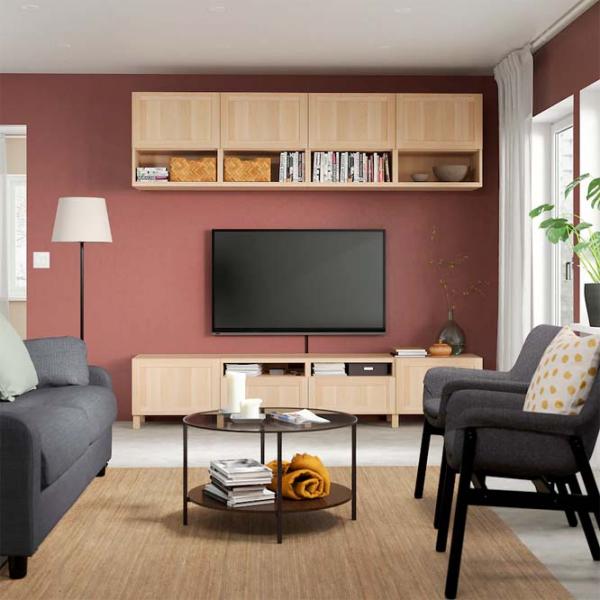 Гостиная Ikea Besta Модульная / Белый дуб photo 2