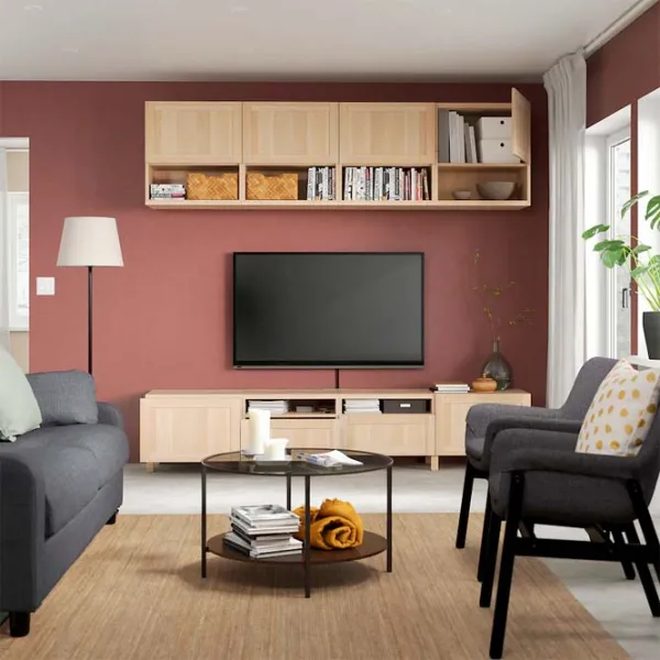 Гостиная Ikea Besta Модульная / Белый дуб photo 3