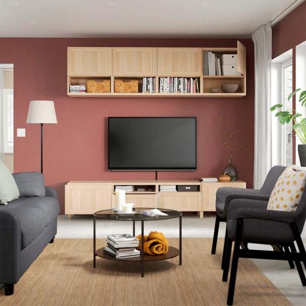 Гостиная Ikea Besta Модульная / Белый дуб photo 3