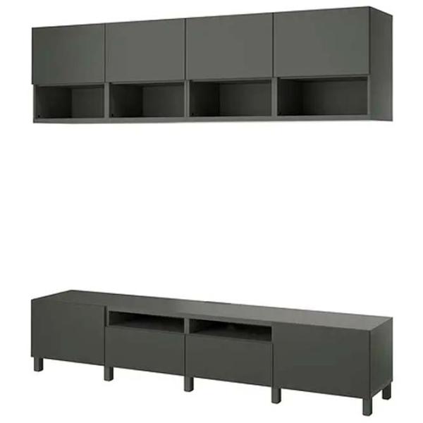 Living Ikea Besta/Lappviken/Stubbarp Modulară / Dark grey photo 1 Living Ikea Besta/Lappviken/Stubbarp Modulară / Dark grey photo 1