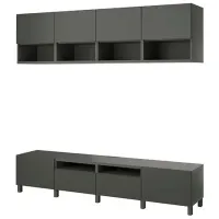 Гостиная Ikea Besta/Lappviken/Stubbarp Модульная / Dark grey