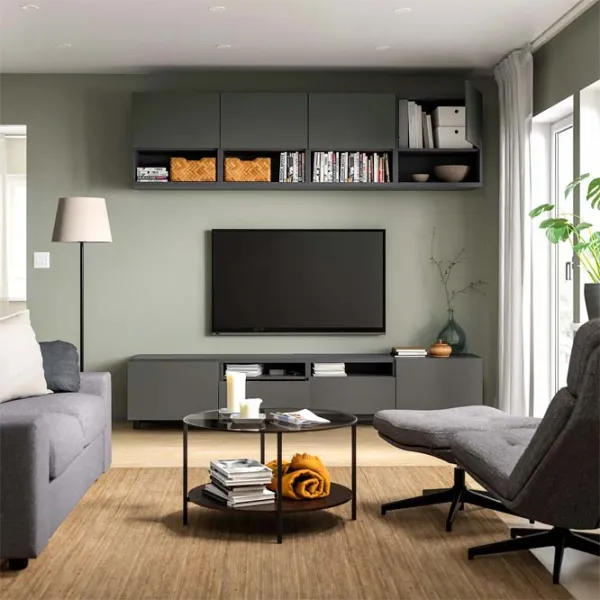 Living Ikea Besta/Lappviken/Stubbarp Modulară / Dark grey photo 3 Living Ikea Besta/Lappviken/Stubbarp Modulară / Dark grey photo 3