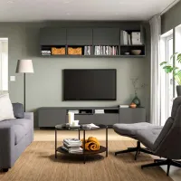 Гостиная Ikea Besta/Lappviken/Stubbarp Модульная / Dark grey photo 3