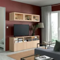 Living Ikea Besta/Lappviken Modulară / Stejar alb photo 2