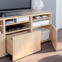 Living Ikea Besta/Lappviken Modulară / Stejar alb photo 6