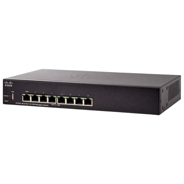 Switch Cisco SF350-08 Black photo 1