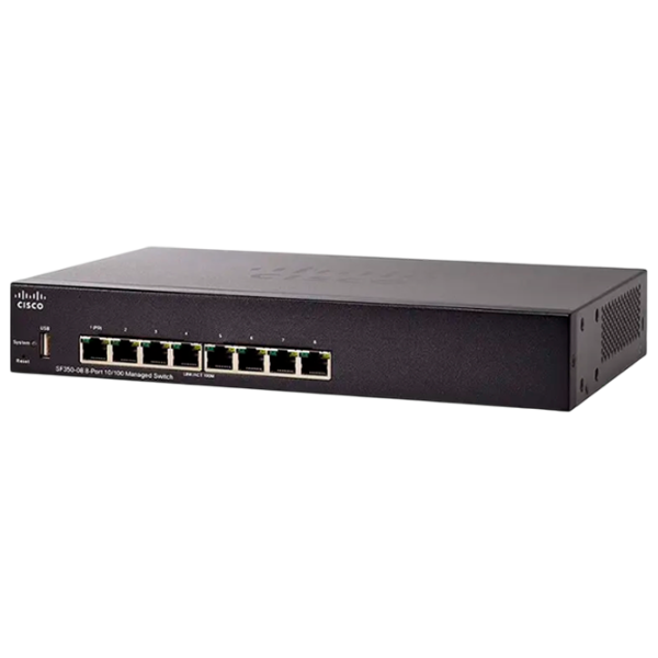 Switch Cisco SF350-08 Black photo 1