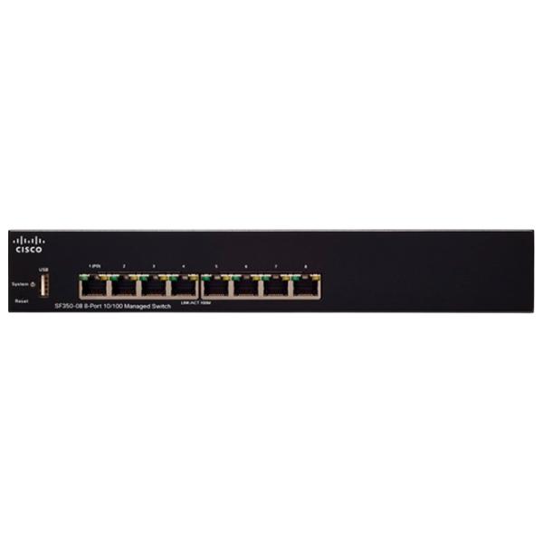 Switch Cisco SF350-08 Black photo 2