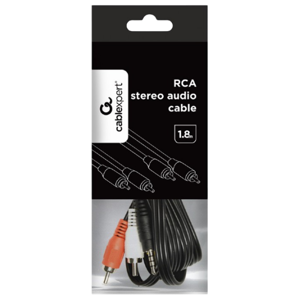 Cablu audio Gembird RCA + RCA 1.8 m / Black photo 2