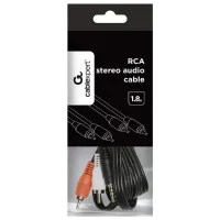 Аудио кабель Gembird RCA + RCA 1.8 м / Черный photo 2