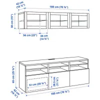 Гостиная Ikea Besta/Lappviken/Fallsvik Модульная / White photo 7