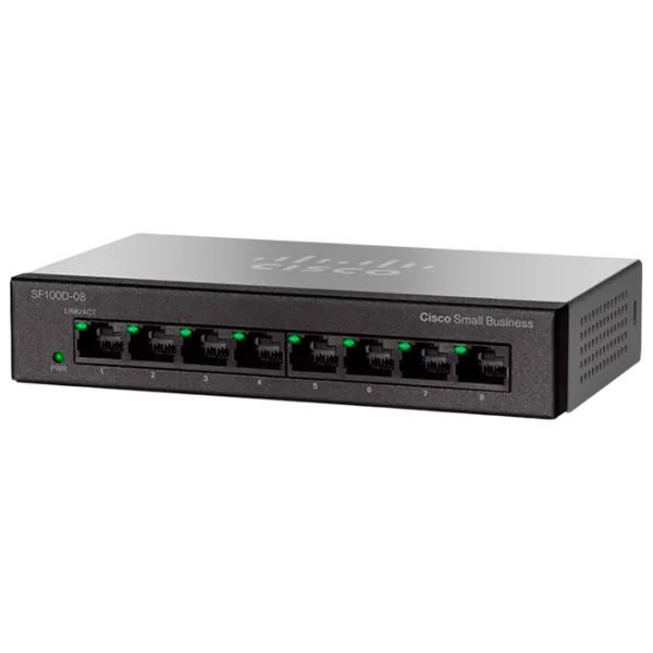 Коммутатор Cisco SF110D-08 Черный photo 1
