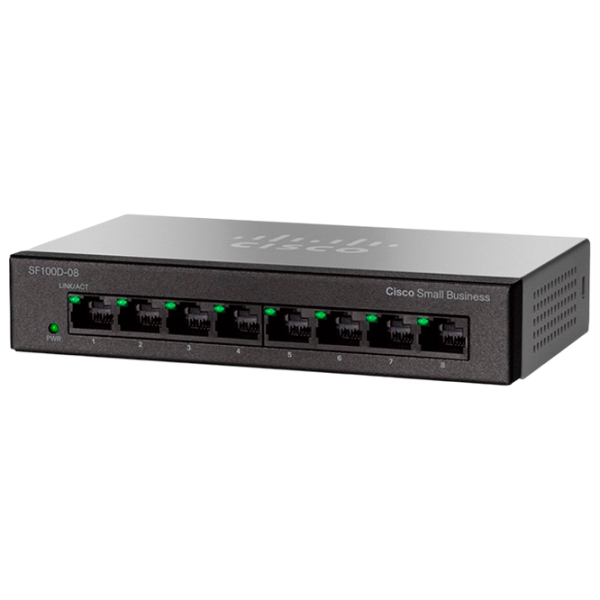 Коммутатор Cisco SF110D-08 Черный photo 1