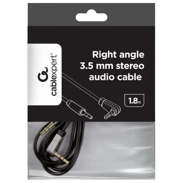 Cablu audio Cablexpert 3.5 mm + 3.5 mm 1.8 m / Black photo 2