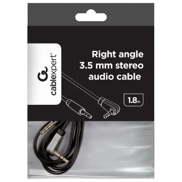Cablu audio Cablexpert 3.5 mm + 3.5 mm 1.8 m / Black photo 2