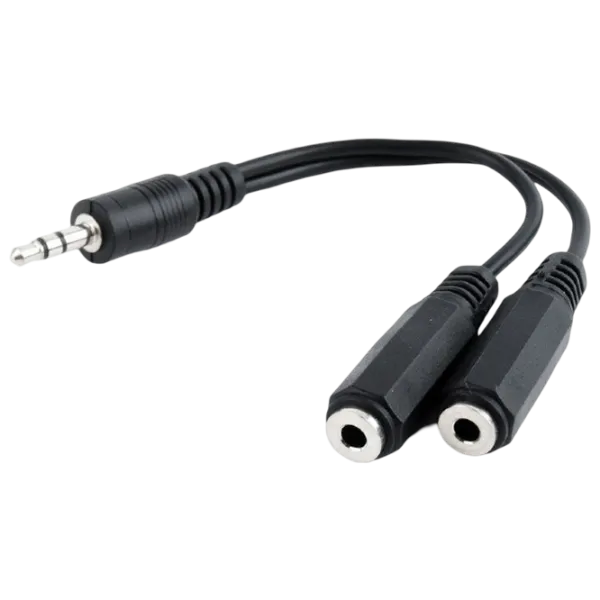 Cablu audio Cablexpert 3.5 mm + 3.5 mm 0.12 m / Black photo 2 Cablu audio Cablexpert 3.5 mm + 3.5 mm 0.12 m / Black photo 2