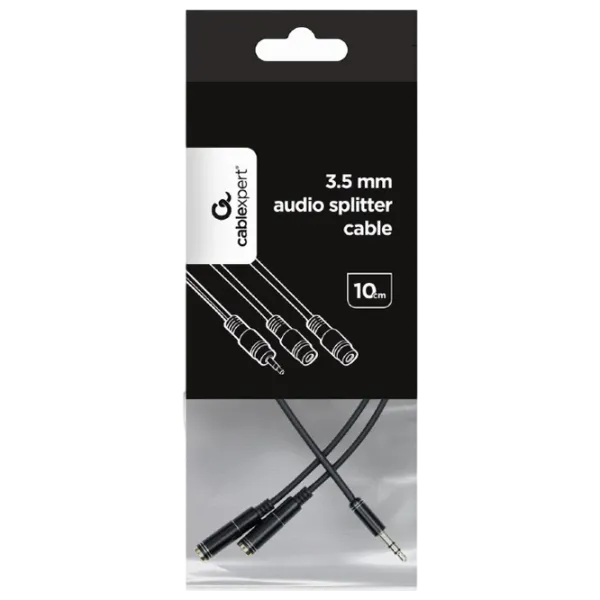 Cablu audio Cablexpert 3.5 mm + 3.5 mm 0.12 m / Black photo 4 Cablu audio Cablexpert 3.5 mm + 3.5 mm 0.12 m / Black photo 4