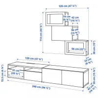Гостиная Ikea Besta Модульная / White photo 8
