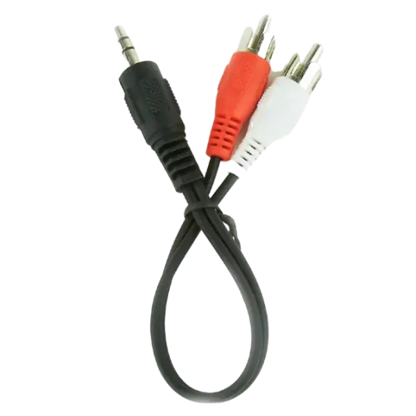 Cablu audio Cablexpert 3.5 mm + RCA 0.2 m / Black photo 2