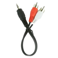 Аудио кабель Cablexpert 3.5 mm + RCA 0.2 м / Черный photo 2