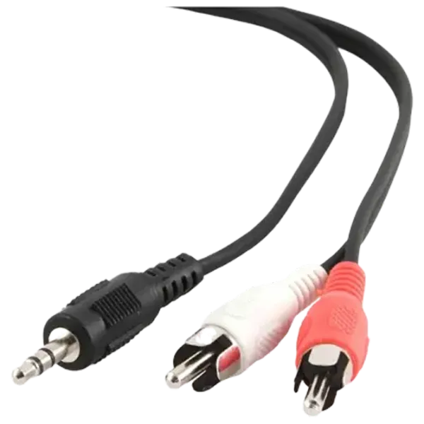 Cablu audio Cablexpert 3.5 mm + RCA 0.2 m / Black photo 3