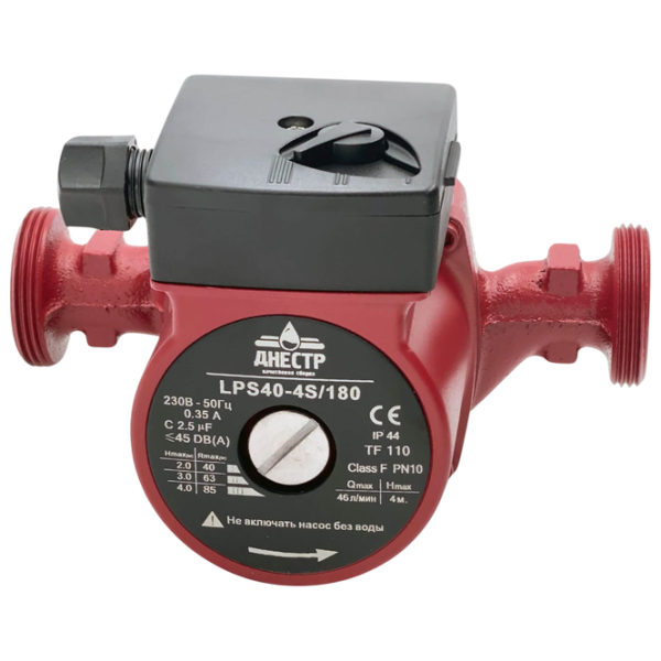 Pompă de circulație Dnestr MPN LPS40-4S/180 Metal / Red photo 1
