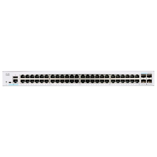 Коммутатор Cisco CBS350-48FP-4X Светло Серый photo 2