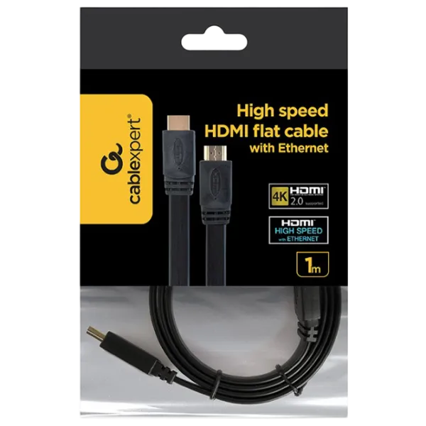 Cablu video Gembird HDMI + HDMI 1 m / Black photo 5 Cablu video Gembird HDMI + HDMI 1 m / Black photo 5