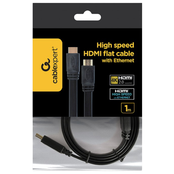 Cablu video Gembird HDMI + HDMI 1 m / Black photo 5 Cablu video Gembird HDMI + HDMI 1 m / Black photo 5