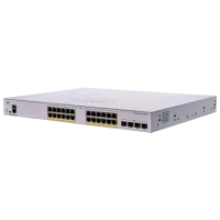 Коммутатор Cisco CBS350-24FP-4X Светло Серый