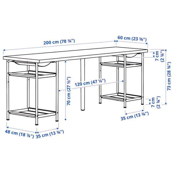 Masă de birou Ikea Lagkapten/Spand PAL/ White photo 7