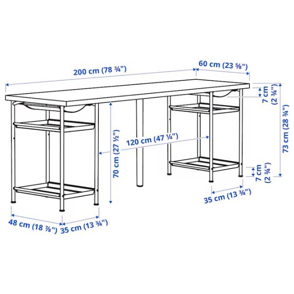 Masă de birou Ikea Lagkapten/Spand PAL/ White photo 7