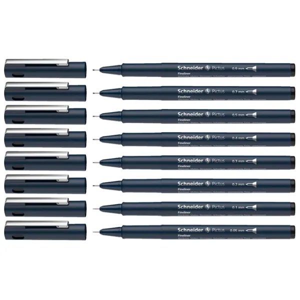 Set de pixuri Schneider Fineliner Pictus Cantitatea în set - 8 photo 3