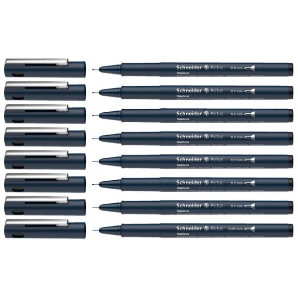 Set de pixuri Schneider Fineliner Pictus Cantitatea în set - 8 photo 3