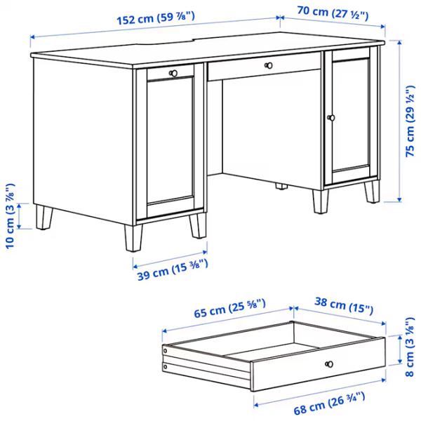 Офисный стол Ikea Idanas ДСП/ Коричневый photo 7