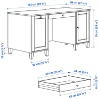 Офисный стол Ikea Idanas ДСП/ Коричневый photo 7