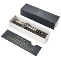 Ручка шариковая Parker IM Royal Standard Brushed Metal GT Количество в наборе - 1 photo 3