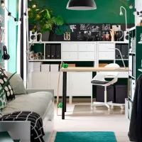 Офисный стол Ikea Mittcirkel/Adils ДСП/ Дуб Сонома photo 2