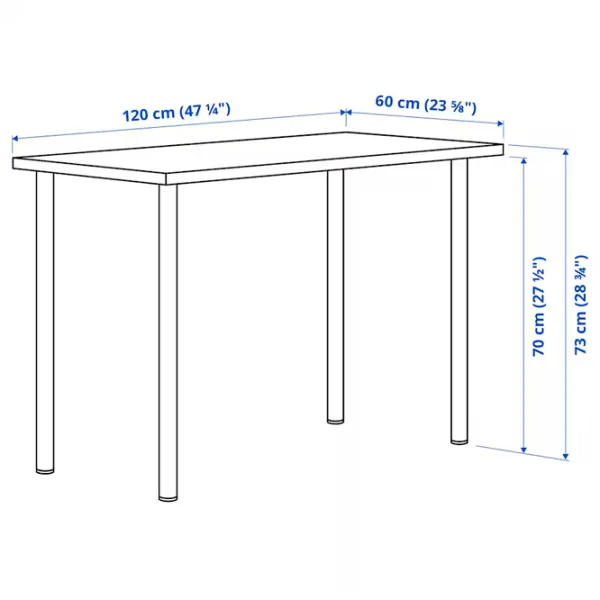 Masă de birou Ikea Mittcirkel/Adils PAL/ Stejar Sonoma photo 5
