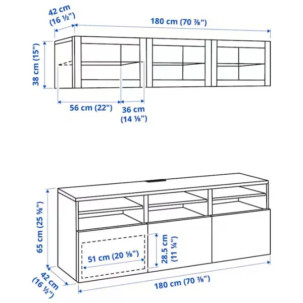 Гостиная Ikea Besta Модульная / White photo 8 Гостиная Ikea Besta Модульная / White photo 8