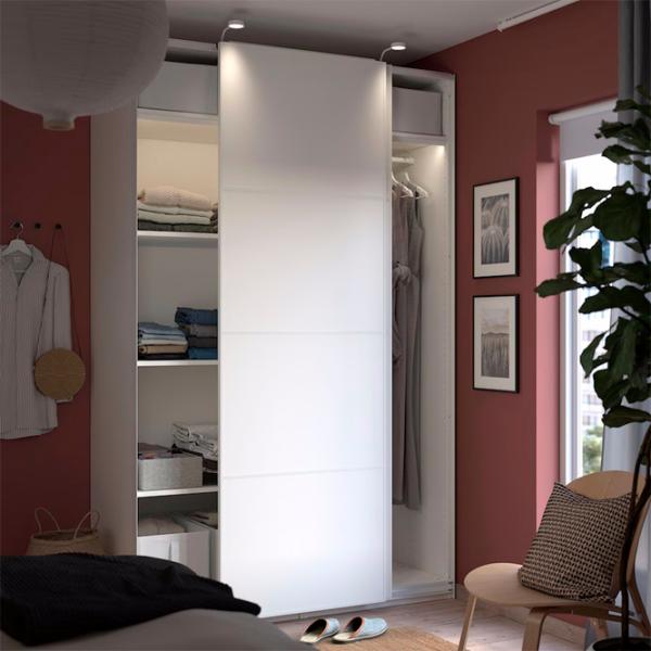 Шкаф Ikea Pax/Mehamn 150 x 66см x 236 / ДСП / Белый photo 3